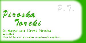 piroska toreki business card